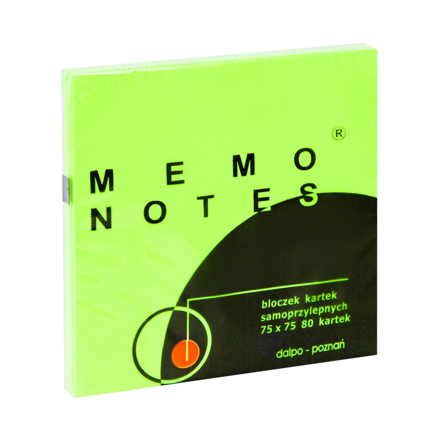 MEMO NOTES Haftnotizen-Block 75 x 75 mm, 80 Blatt Grün Brilliant