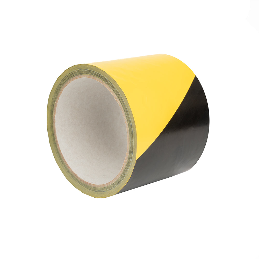 Absperrband ohne Kleber gelb-schwarz 75 mm x 90 m