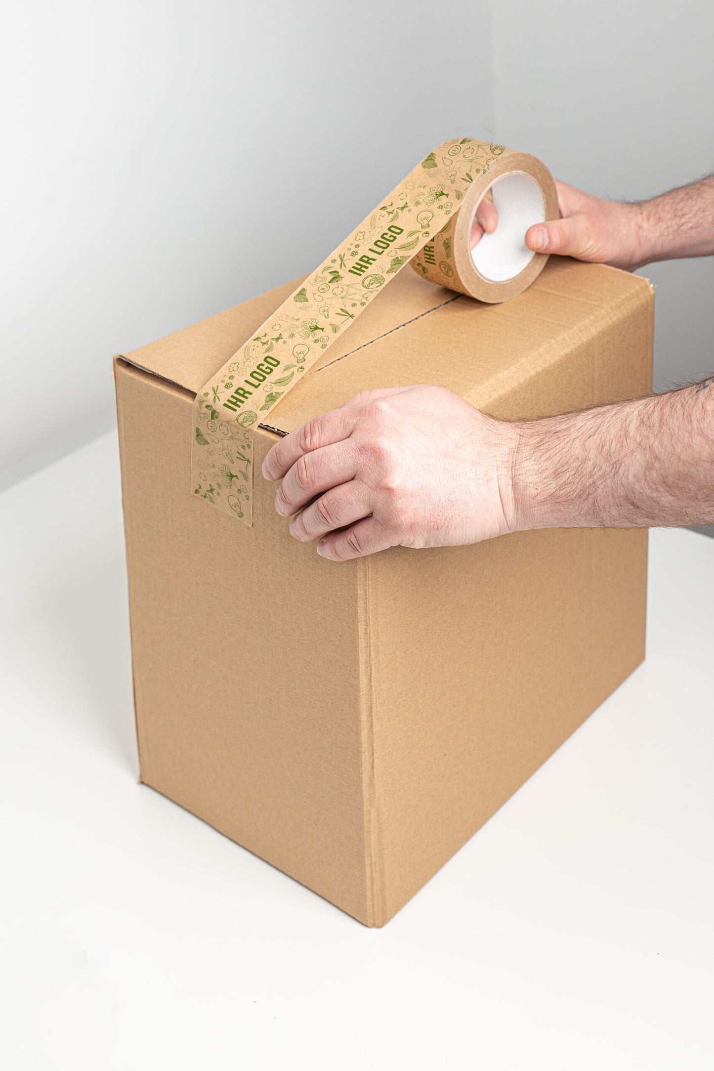 Papier-Verpackungsklebeband Hot-Melt mit individuellem Aufdruck und Logo 48 mm x 60 m