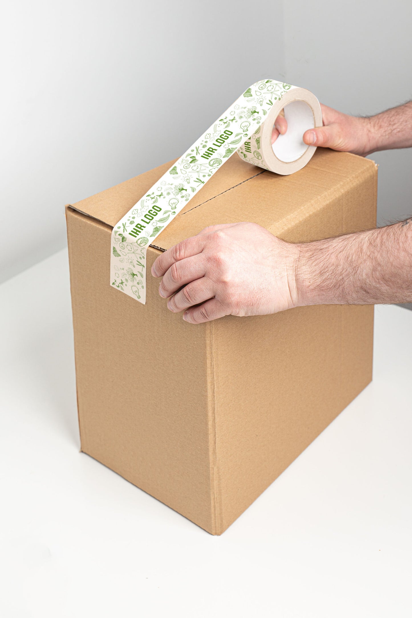 Papier-Verpackungsklebeband Hot-Melt mit individuellem Aufdruck und Logo 48 mm x 60 m