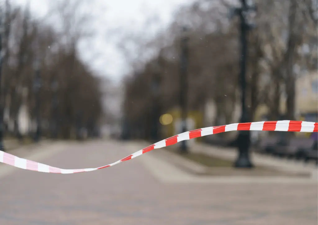 Absperrband (Flatterband) als Absperrung für Sportveranstaltungen, Konzerte und andere Outdoor-Events