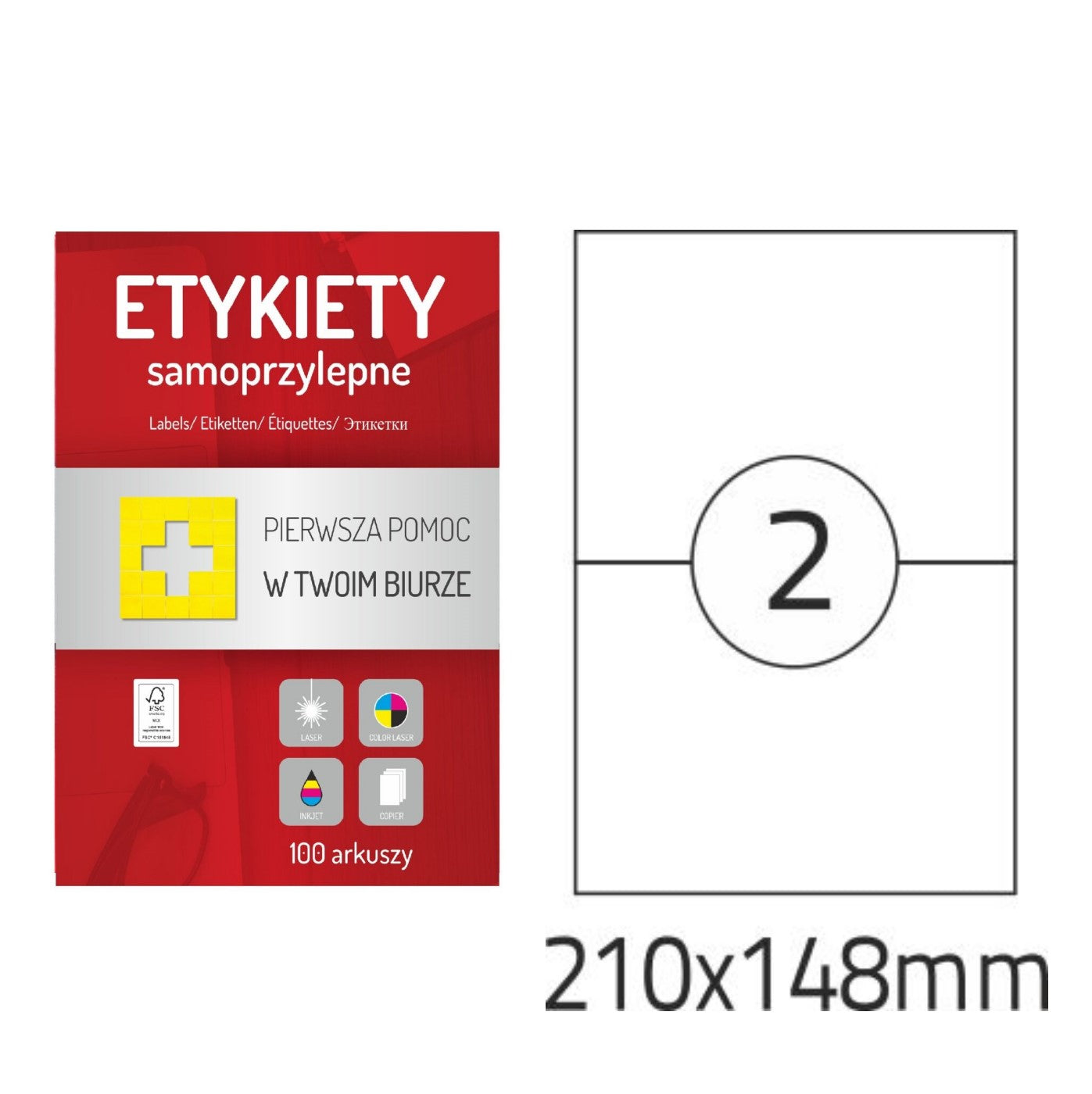 Selbstklebende Etiketten A4 100 Stück Memo Label (verschiedene Größen)