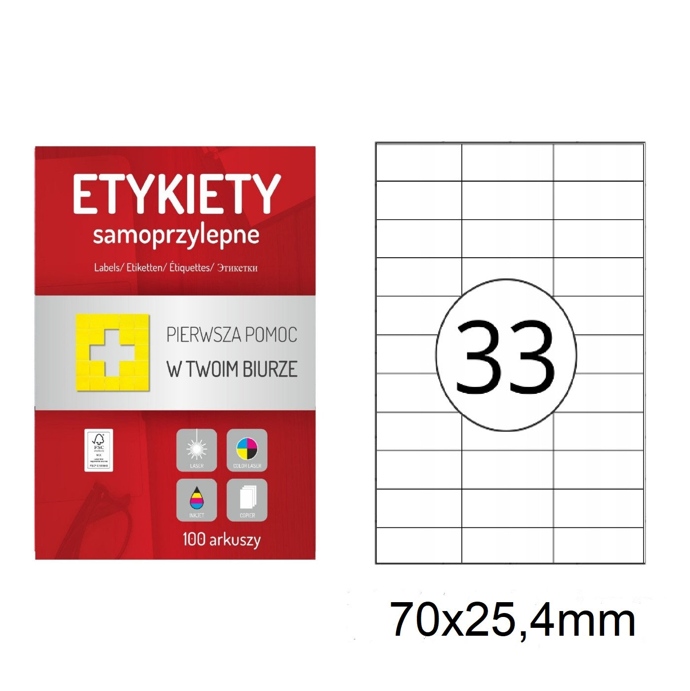 Selbstklebende Etiketten A4 100 Stück Memo Label (verschiedene Größen)