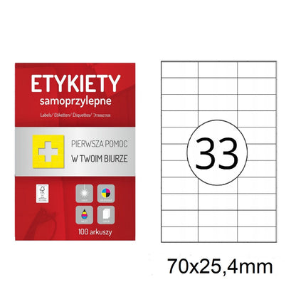 Selbstklebende Etiketten A4 100 Stück Memo Label (verschiedene Größen)