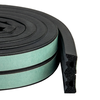 Gummidichtung selbstklebend, Profil Cello, 100 Meter, 10×6 mm (verschiedene Farben)