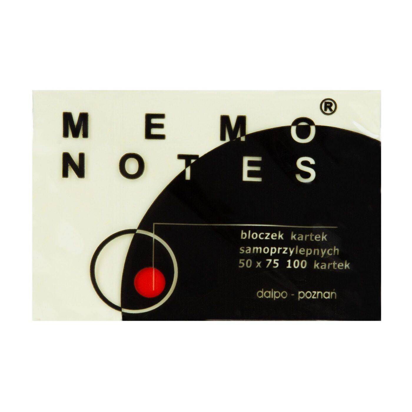 MEMO NOTES Haftnotizen-Block 50 x 75 mm, 100 Blatt, gelb