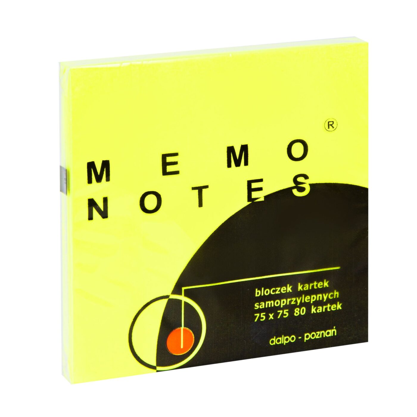 MEMO NOTES Haftnotizen-Block 75 x 75 mm, 80 Blatt Gelb Brilliant