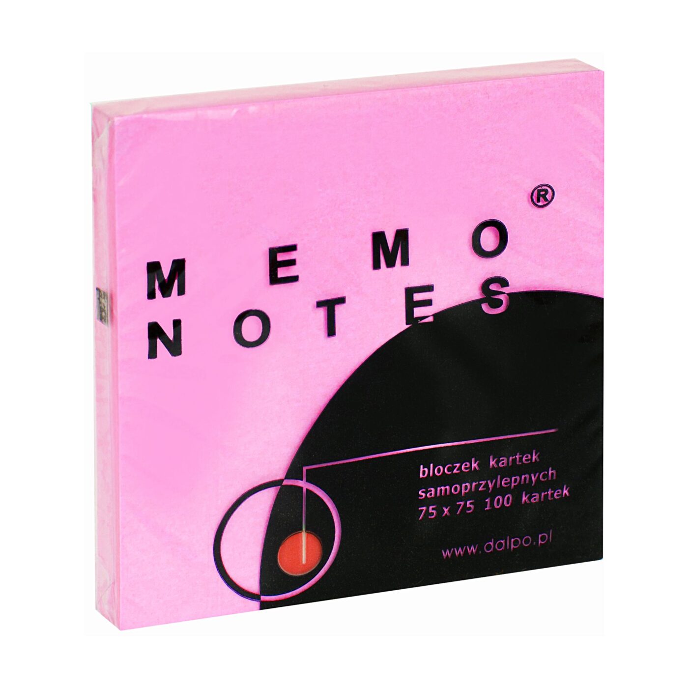 MEMO NOTES Haftnotizen-Block 75 x 75 mm, 100 Blatt Rosa