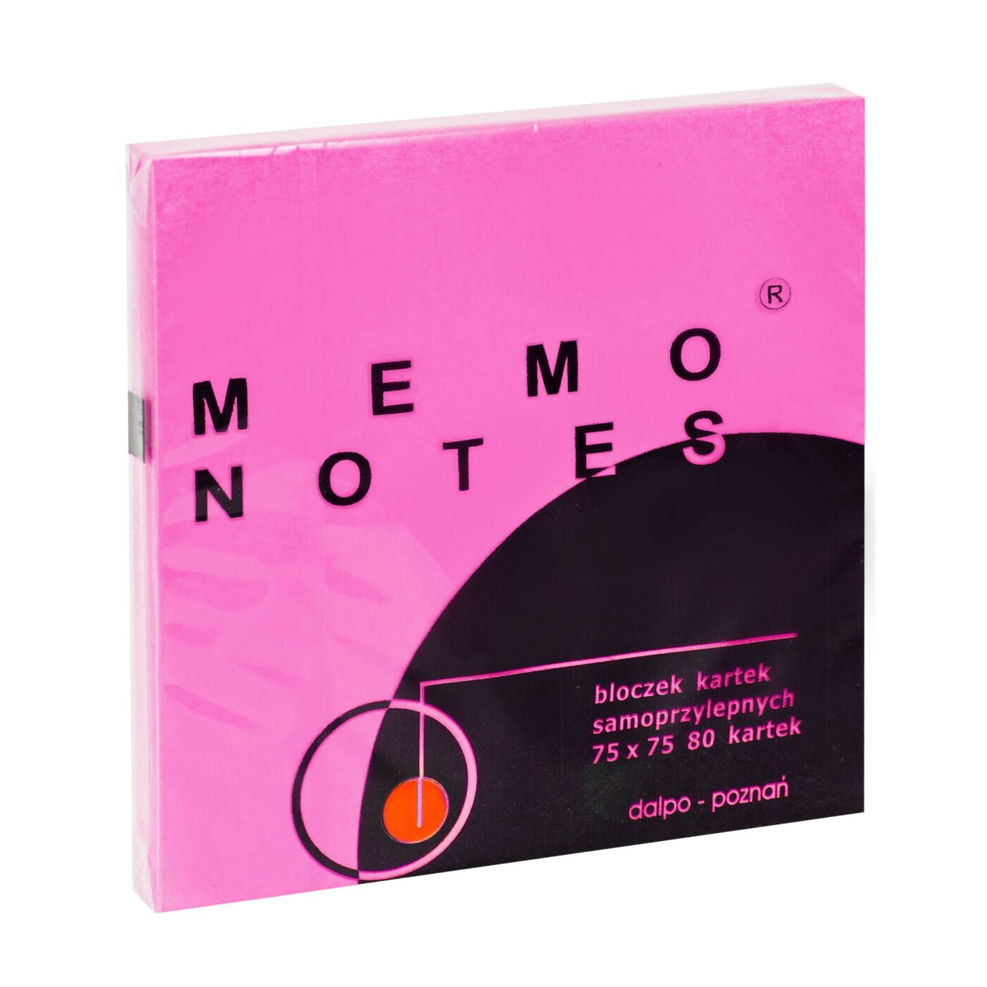 MEMO NOTES Haftnotizen-Block 75 x 75 mm, 80 Blatt Brilliant-Mix
