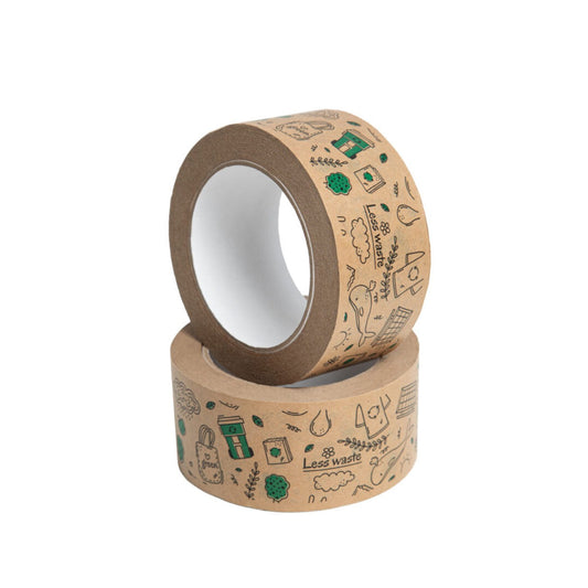 Papier-Packklebeband Hot-Melt mit Less-Waste-Aufdruck 50 mm x 50 m