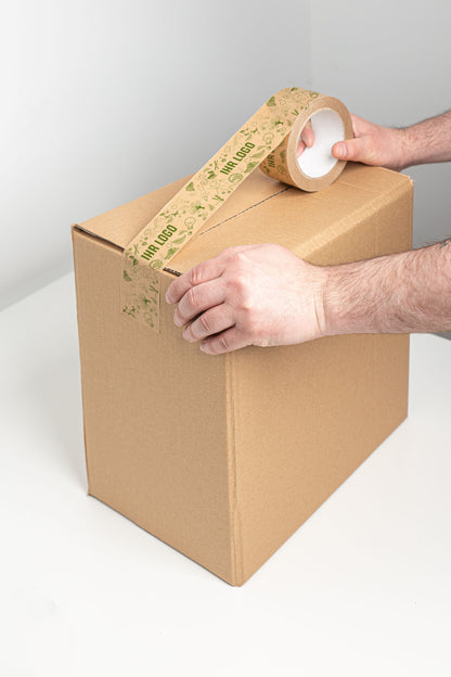 Papier-Verpackungsklebeband Hot-Melt mit individuellem Aufdruck und Logo 48 mm x 60 m