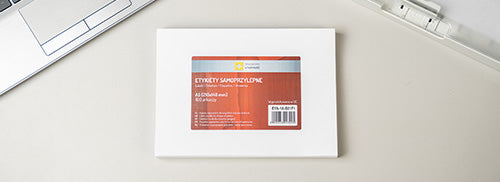 Selbstklebeetiketten auf