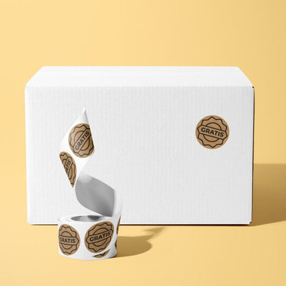 Thermotransfer-Etiketten, Aufkleber mit Aufdruck KRAFT FI 40 mm KREIS (verschiedene Ausführungen)