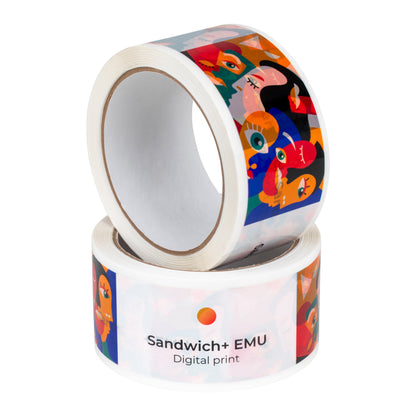 Klebebänder aus Folie mit individuellem Logo-Druck 50 mm x 66 m – Hochwertiger Digitaldruck