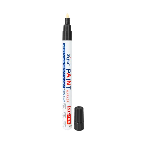 Kugelschreiber mit Lack SP100, dünn, Metallgehäuse, Farbe: schwarz