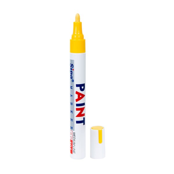 Markierstift mit SP101-Lack, mittel, Metallgehäuse, Farbe: gelb