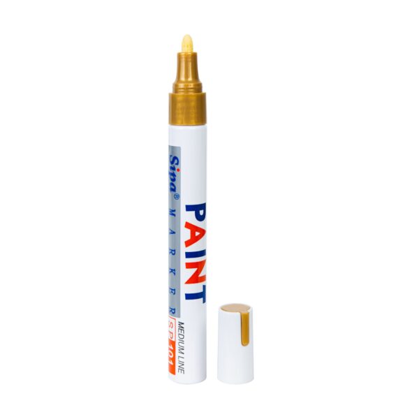 Markierstift mit SP101-Lack, mittel, Metallgehäuse, Farbe: gold